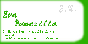 eva muncsilla business card